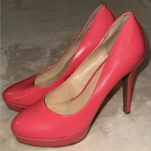 Gianni Bini Women’s Coral Pink Platform Stilettos- Size 9.5